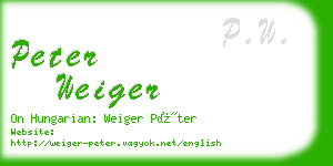 peter weiger business card
